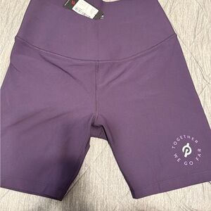 Peloton Purple Bike Shorts High Waist Performance
